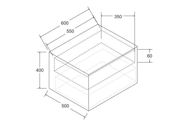 Vannitoakapp Besco Floo 60 koos Slim marble tööpinnaga, valge/must цена и информация | Vannitoakapid | hansapost.ee