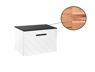 Двойной шкафчик для ванной Besco Floo 120 с Oak столешницей, белый/черный цена и информация | Besco Мебель и домашний интерьер | hansapost.ee