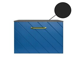 Vannitoakapp Besco Floo 160 koos Slim black tööpinnaga, sinine/kuldne hind ja info | Vannitoakapid | hansapost.ee