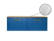 Vannitoakapp Besco Floo 120 koos Slim marble tööpinnaga, sinine/kuldne hind ja info | Vannitoakapid | hansapost.ee