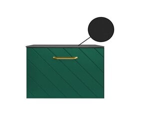 Шкафчик для ванной Besco Floo 60 с Slim black столешницей, зеленый/золотой цена и информация | Шкафчики для ванной | hansapost.ee