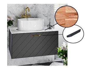 Шкафчик для ванной Besco Floo 60 с дубовой столешницей, черный цена и информация | Besco Мебель и домашний интерьер | hansapost.ee
