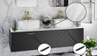 Vannitoakapp Besco Floo 120 koos Slim marble tööpinnaga, must цена и информация | Vannitoakapid | hansapost.ee