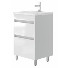 Шкафчик для ванной комнаты с раковиной Luton LT-55, белый цена и информация | Шкафчики для ванной | hansapost.ee