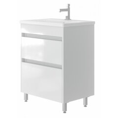 Шкафчик для ванной комнаты с раковиной Luton LT-65, белый цена и информация | Шкафчики для ванной | hansapost.ee