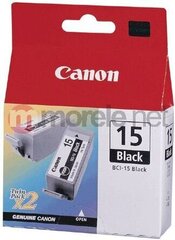 CANON 2x BCI-15bk Ink black TP i70 i80 цена и информация | Canon Компьютерная техника | hansapost.ee