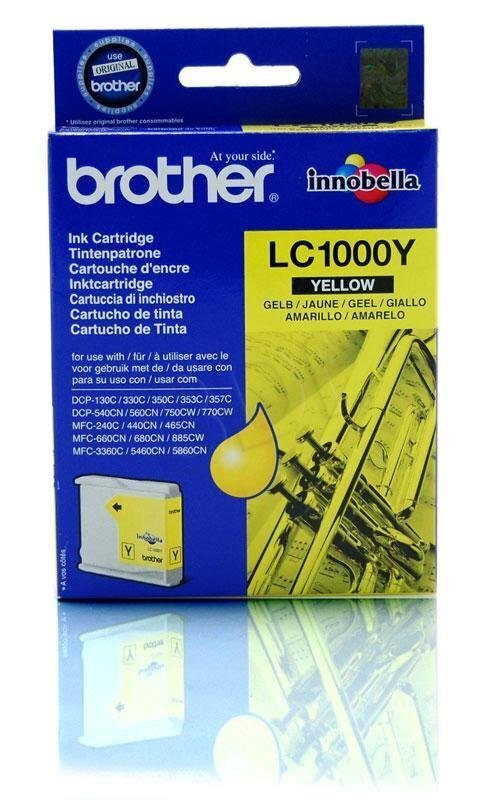 BROTHER LC1000Y ink yellow 400pages цена и информация | Tindiprinteri kassetid | hansapost.ee