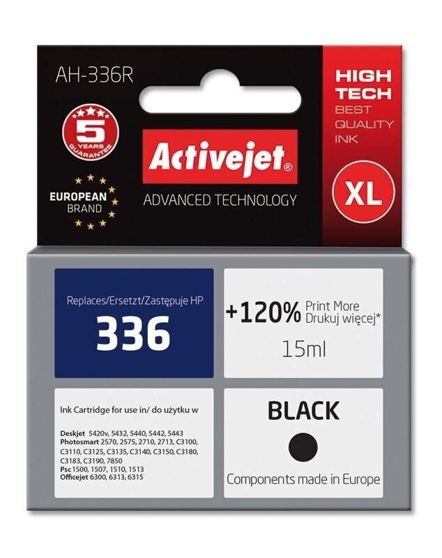 Activejet AH-336R HP printeri jaoks suurem võimsus hind ja info | Tindiprinteri kassetid | hansapost.ee