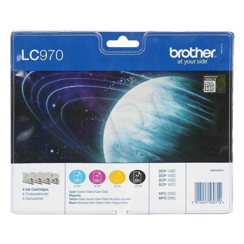 Brother - CMYK multip LC970 DCP135/150/MFC235/260 цена и информация | Tindiprinteri kassetid | hansapost.ee