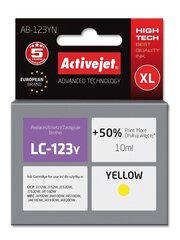 Картридж Activejet AB-123YN (Brother LC123Y / 121Y), желтый, 10 мл цена и информация | Картриджи для струйных принтеров | hansapost.ee