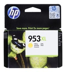 Чернила HP 953XL, желтые | 1600 пг | HP OfficeJet Pro 8210/8218/8710/8715/8720/8725 F6U18AE цена и информация | Картриджи для струйных принтеров | hansapost.ee