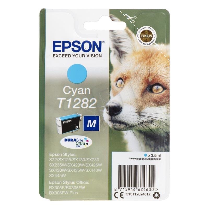 Epson T1282 Ink Cartridge, Cyan цена и информация | Tindiprinteri kassetid | hansapost.ee