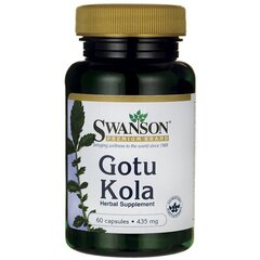 Пищевая добавка Swanson Gotu Kola, 60 капсул цена и информация | Витамины и добавки для хорошего самочувствия | hansapost.ee