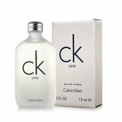 Tualettvesi Calvin Klein CK One EDT naistele/meestele 15 ml hind ja info | Parfüümid naistele | hansapost.ee