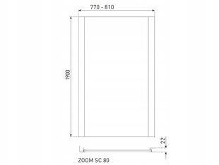Kerra Zoom SC 80 душевая стенка цена и информация | Kerra Душевые кабины и оборудование | hansapost.ee
