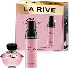 Komplekt La Rive She is Mine: EDP naistele 90 ml + deodorant 150 ml цена и информация | Женские духи | hansapost.ee