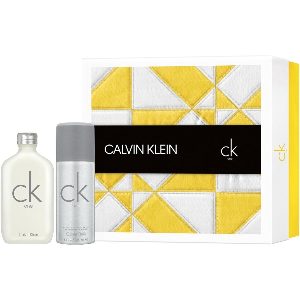 Calvin Klein CK One komplekt: EDT naistele/meestele 100 ml + deodorant naistele/meestele 150 ml hind ja info | Parfüümid naistele | hansapost.ee