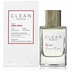 Parfüümvesi Clean Reserve Amber Saffron EDP naistele/meestele 100 ml hind ja info | Clean Parfüümid, lõhnad ja kosmeetika | hansapost.ee