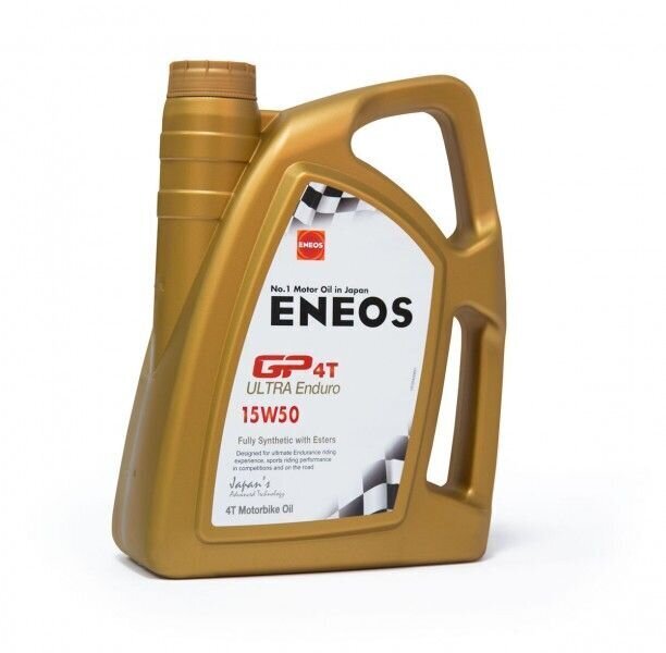 Mootoriõli ENEOS GP4T Ultra Enduro 15w50 Fully Synthetic estritega, 4 Ltr hind ja info | Mootorrataste mootoriõlid | hansapost.ee