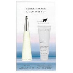 Komplekt Issey Miyake L'Eau D'Issey naistele: parfüümvesi EDT, 100 ml + kehakreem 75 ml hind ja info | Parfüümid naistele | hansapost.ee
