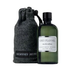 <p>Позвольте <strong>100% оригинальным мужским духам Grey Flannel Geoffrey Beene EDT (240 ml)</strong> удивить вас и создайте неповторимый образ, используя эти эксклюзивные <strong>мужские духи </strong>с уникальным, индивидуальным ароматом. Откройте для себя <strong>100% оригинальные продукты Geoffrey Beene</strong>!</p>

<p></p>

<ul>
	<li>Пол:
	<ul>
		<li>Мужской</li>
		<li>Унисекс</li>
	</ul>
	</li>
	<li>Объем: 240 мл</li>
	<li>Тип: EDT (Eau de Toilette)</li>
	<li>Название аромата: Grey Flannel</li>
</ul>

<p></p>
 цена и информация | Духи для Него | hansapost.ee