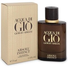 Парфюмерная вода Giorgio Armani Acqua Di Gio Absolu Instinct EDP для мужчин 75 мл цена и информация | Мужские духи | hansapost.ee