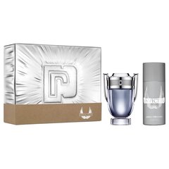 Komplekt Paco Rabanne Invictus meestele: tualettvesi EDT, 100 ml + spreideodorant, 150 ml цена и информация | Мужские духи | hansapost.ee