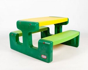 Стол со скамьями Little Tikes 466A, зеленый/желтый цена и информация | Детская садовая мебель | hansapost.ee