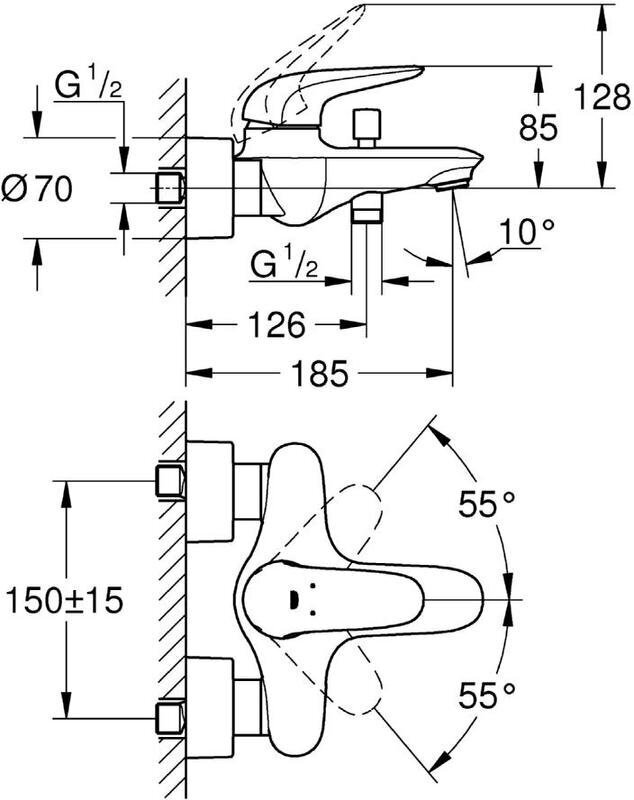 Vannitoa segisti Grohe Eurostyle New, kroomitud, 33591003 hind ja info | Vannitoa segistid | hansapost.ee