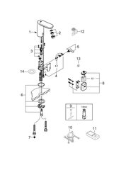 Grohe 6V Eurosmart электронный смеситель для умывальника 36327001 цена и информация | Смесители | hansapost.ee