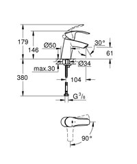 Grohe Eurosmart смеситель для умывальника 32154002 цена и информация | Смесители | hansapost.ee