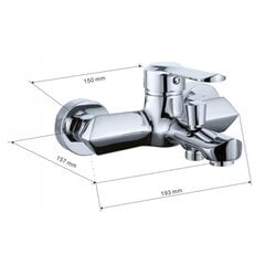 Mexen смеситель для ванны Sebre II chrome цена и информация | Смесители | hansapost.ee