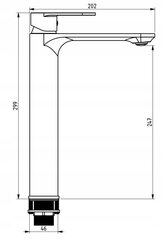 Mexen valamusegisti Milo high, chrome цена и информация | Смесители | hansapost.ee