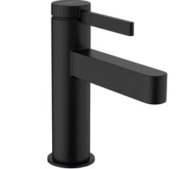 Valamusegisti push-open valamu põhjaklapiga Hansgrohe Finoris 110, matt must price and information | Bathroom faucets | hansapost.ee