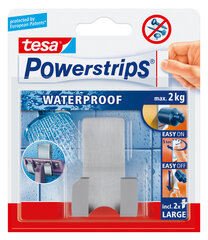 Tesa держатель для бритвы из нержавеющей стали PowerStrips Waterproof Zoom 1 шт. цена и информация | Аксессуары для ванной комнаты | hansapost.ee