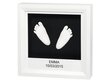 3D käe-või jalajälgedega pildiraam Baby Art, valge/must цена и информация | Beebide käe- ja jalatemplid ning käejäljendid | hansapost.ee