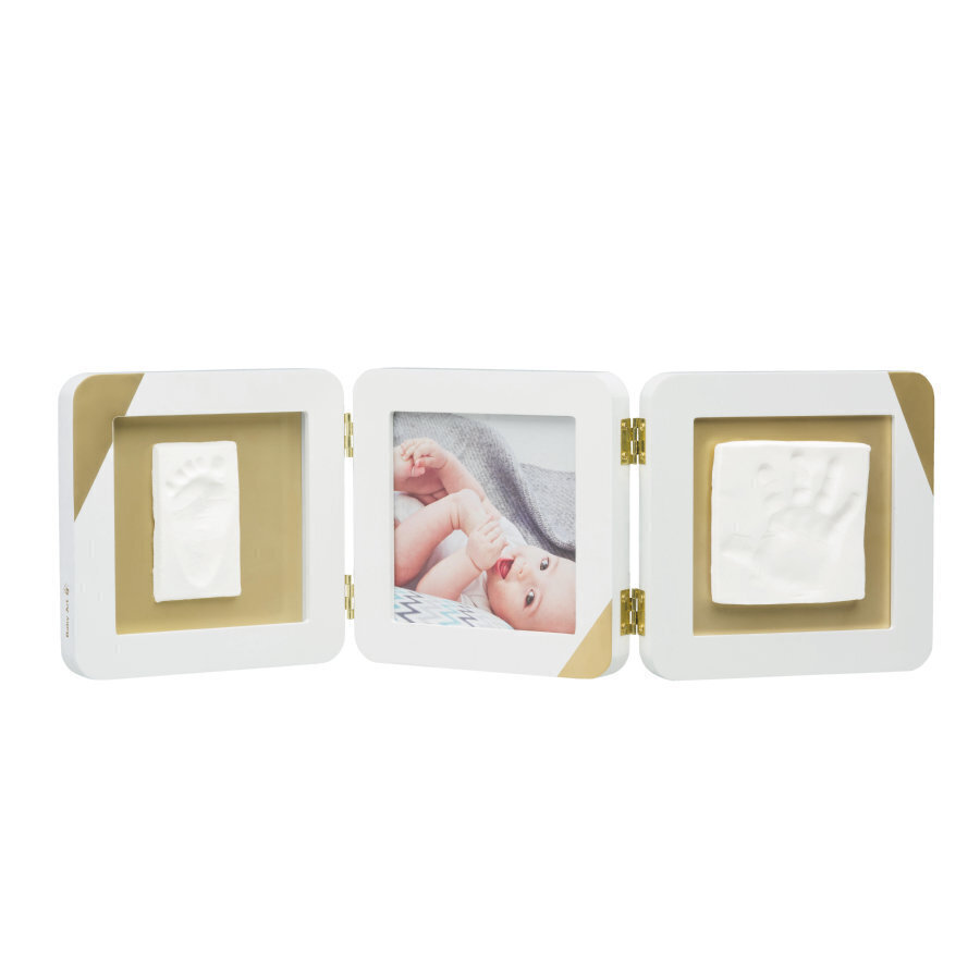 Kolmeosaline raam savikomplektiga Baby Art Double цена и информация | Beebide käe- ja jalatemplid ning käejäljendid | hansapost.ee