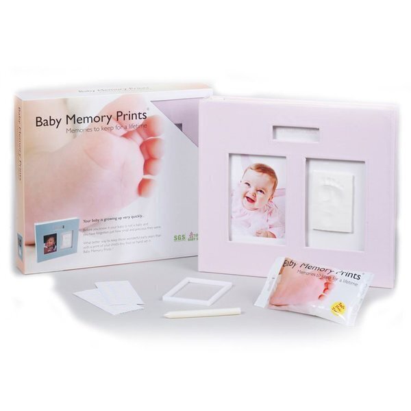 Fotoalbum beebi jala või käe jäljendiga Baby Memory Print, roosa цена и информация | Beebide käe- ja jalatemplid ning käejäljendid | hansapost.ee