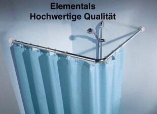 Siinid vanni- ja dušikardinatele "ELEMENTALS" alumiiniumist hind ja info | Vannitoa aksessuaarid | hansapost.ee