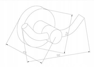 Mexen Remo крючок для полотенец, chrome цена и информация | Аксессуары для ванной комнаты | hansapost.ee