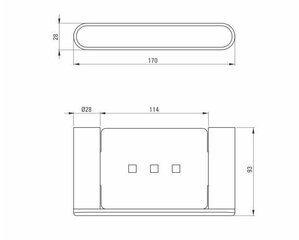 Deante seebialus Round ADR 0411, Chrome hind ja info | Vannitoa aksessuaarid | hansapost.ee