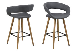 Комплект из 2-х барных стульев Grace, темно-серый/цвета дуба цена и информация | Стулья для кухни и столовой | hansapost.ee