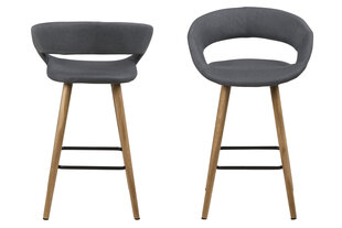Комплект из 2-х барных стульев Grace, темно-серый/цвета дуба цена и информация | Стулья для кухни и столовой | hansapost.ee