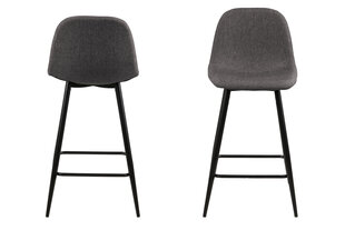 Комплект из 2-х барных-полубарных стульев Wilma, темно-серый цена и информация | Стулья для кухни и столовой | hansapost.ee