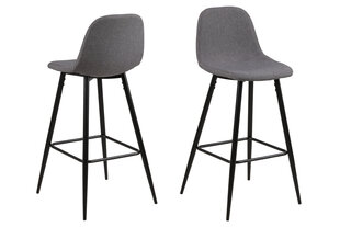 Комплект из 2-х барных-полубарных стульев Wilma, серый цена и информация | Стулья для кухни и столовой | hansapost.ee