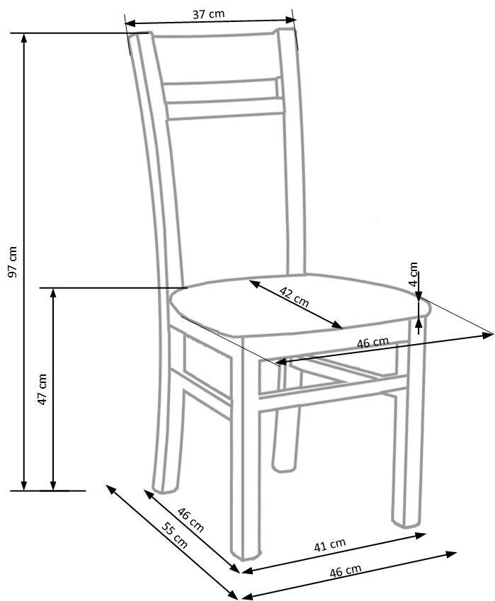 2-tooli komplekt Gerard 2, valge/hall цена и информация | Köögitoolid, söögitoolid | hansapost.ee