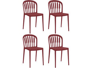 Комплект из 4-х стульев Notio Living Linz, красного цвета цена и информация | Стулья для кухни и столовой | hansapost.ee