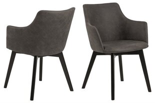 Комплект из 2 стульев Bella, темно серый цена и информация | Стулья для кухни и столовой | hansapost.ee