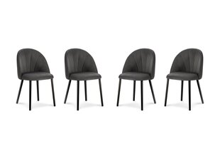 Комплект из 4-х стульев Milo Casa Livia, темно - серый цена и информация | Стулья для кухни и столовой | hansapost.ee