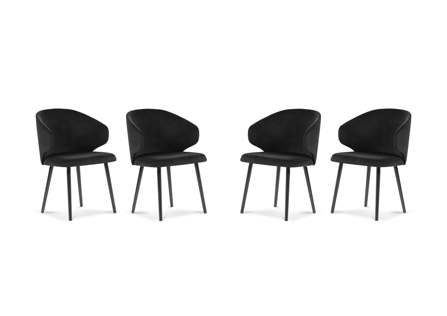 4-tooli komplekt Windsor and Co Nemesis, must hind ja info | Köögitoolid, söögitoolid | hansapost.ee